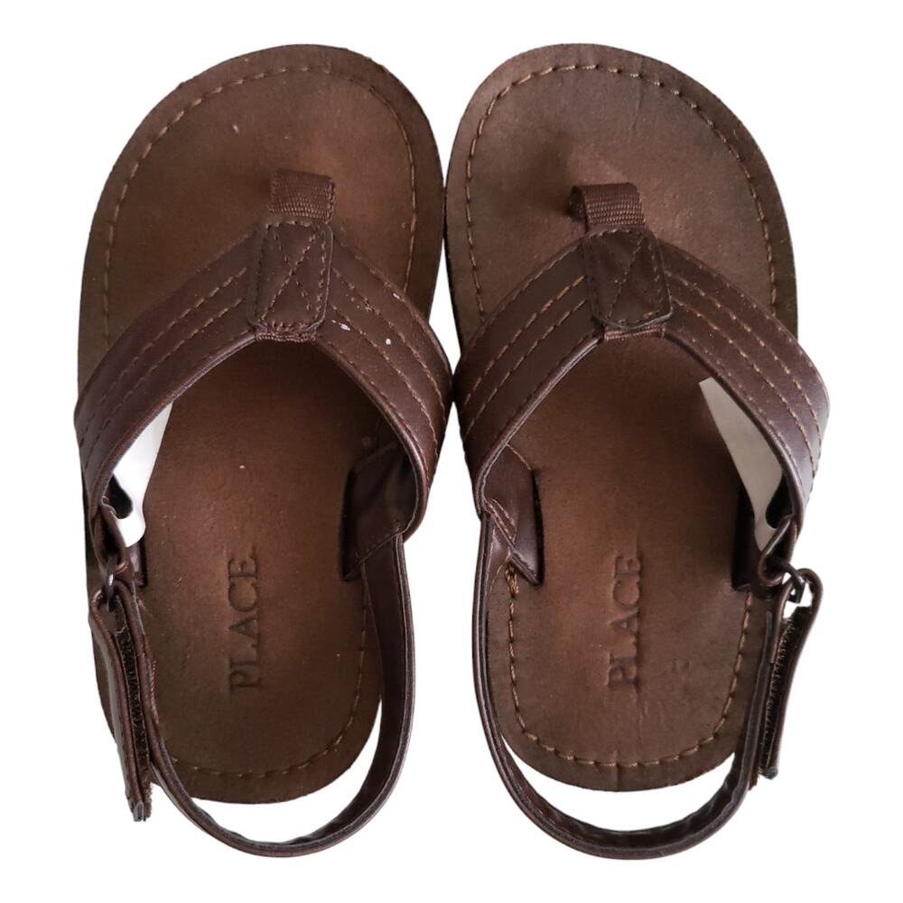 Brown Children's Place Sandals, Size 8/9, Adjustable Strap